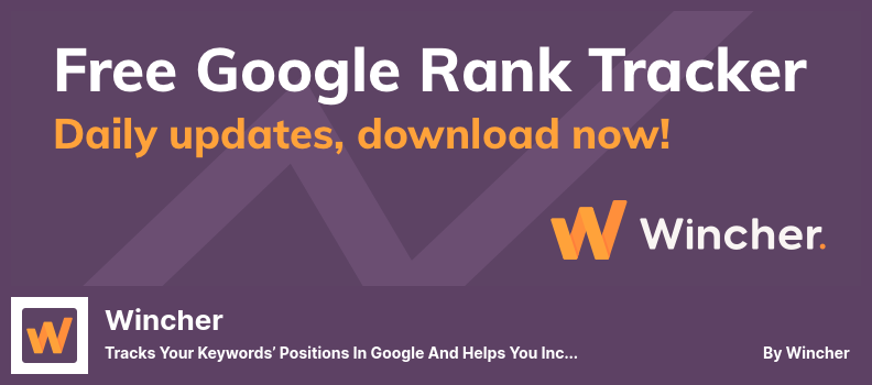 Complemento Wincher: realiza un seguimiento de las posiciones de sus palabras clave en Google y lo ayuda a aumentar su tráfico