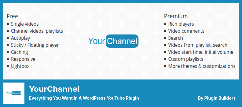 YourChannel Plugin - Tot ce doriți într-un plugin YouTube WordPress