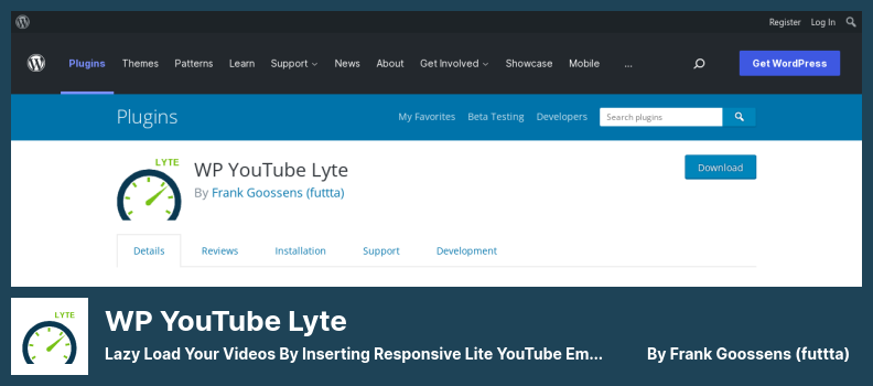 Pluginul WP YouTube Lyte - Încărcați leneș videoclipurile prin inserarea încorporațiilor YouTube Responsive Lite