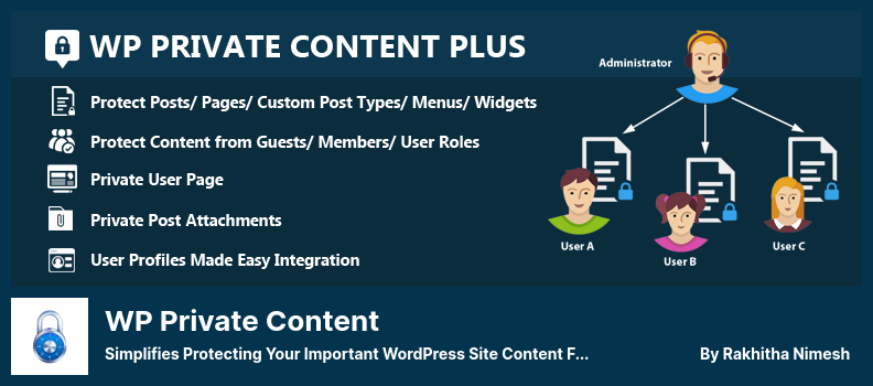 Plugin WP Private Content - Semplifica la protezione del tuo importante contenuto del sito WordPress da utenti selezionati