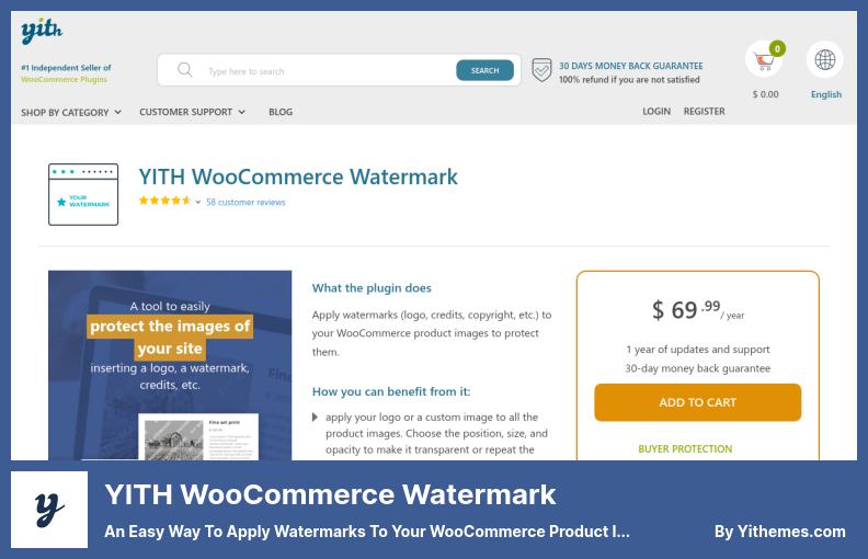 Plugin-ul YITH WooCommerce Watermark - O modalitate ușoară de a aplica filigrane pe imaginile produselor dvs. WooCommerce și de a le proteja