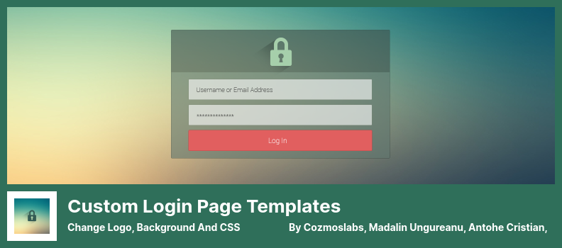 Plugin für benutzerdefinierte Anmeldeseitenvorlagen - Ändern Sie Logo, Hintergrund und CSS