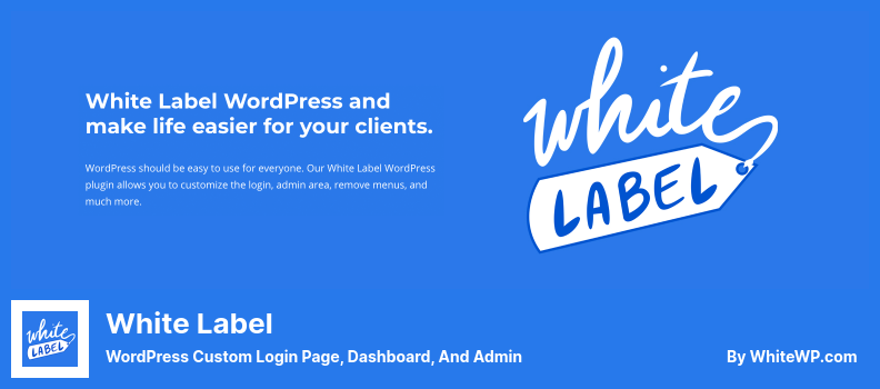 White Label Plugin – Benutzerdefinierte Anmeldeseite, Dashboard und Admin für WordPress