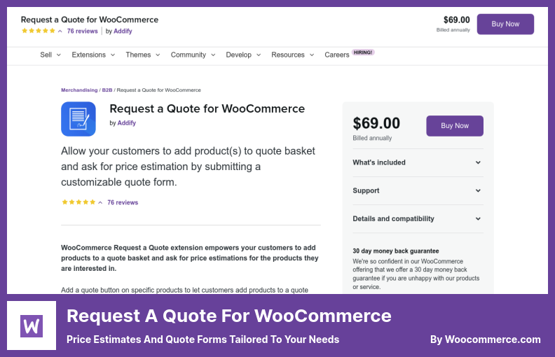 Richiedi un preventivo per WooCommerce Plugin - Preventivi e moduli di preventivo su misura per le tue esigenze