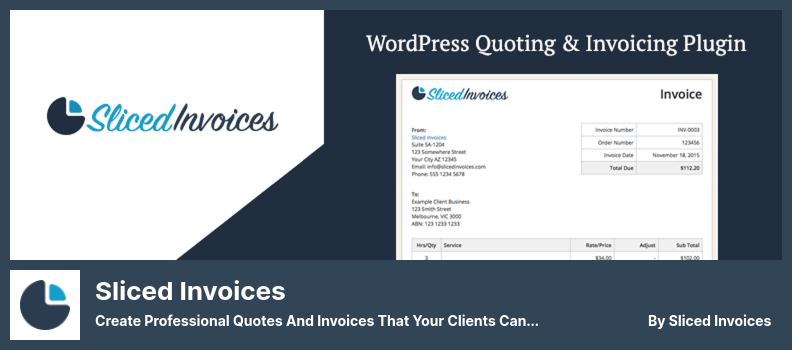 Plugin Fatture Sliced ​​- Crea preventivi e fatture professionali che i tuoi clienti possono pagare online