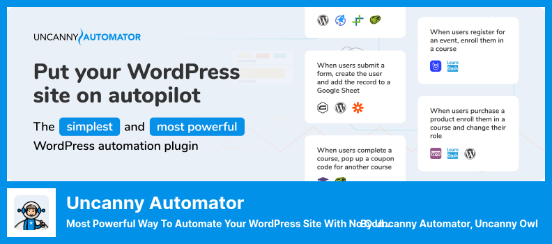 Complemento Uncanny Automator: la forma más poderosa de automatizar su sitio de WordPress sin código