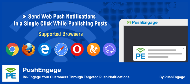 Complemento PushEngage: vuelva a involucrar a sus clientes a través de notificaciones automáticas dirigidas