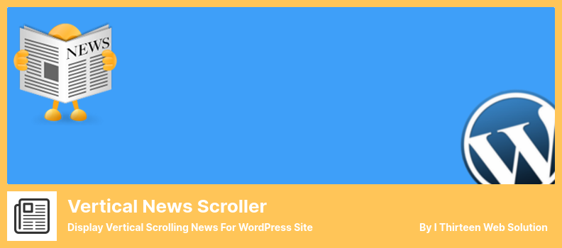 Plugin Vertical News Scroller - Visualizza le notizie a scorrimento verticale per il sito WordPress