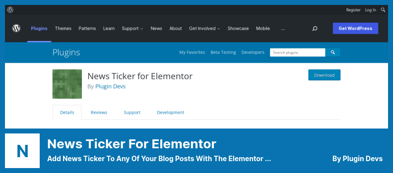 News Ticker per Elementor Plugin - Aggiungi News Ticker a qualsiasi post del tuo blog con Elementor Page Builder