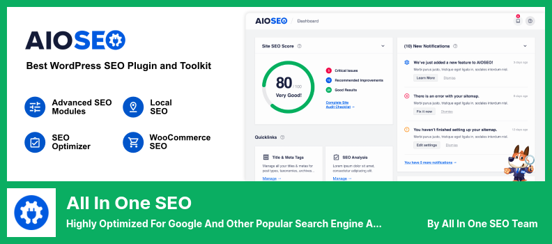 Plugin SEO All in One - Foarte optimizat pentru Google și pentru alte algoritmi populare ale motoarelor de căutare