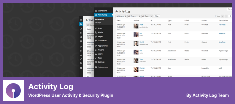 Plugin per il registro delle attività - Plugin per l'attività utente e la sicurezza di WordPress