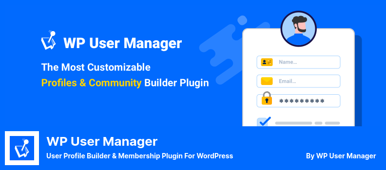 WP User Manager Plugin - Benutzerprofilersteller & Mitgliedschafts-Plugin für WordPress