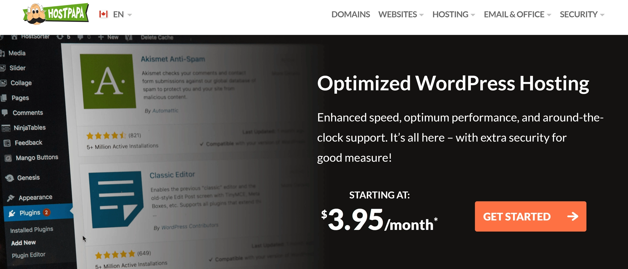 Miglior hosting WordPress in Canada: HostPapa