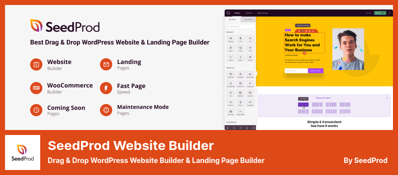 Plugin de création de site Web SeedProd - Générateur de site Web WordPress et générateur de page de destination par glisser-déposer