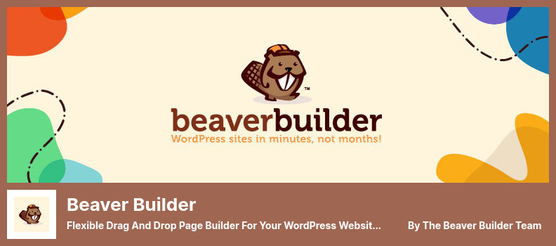 Plugin Beaver Builder - Générateur de page flexible par glisser-déposer pour votre site Web WordPress