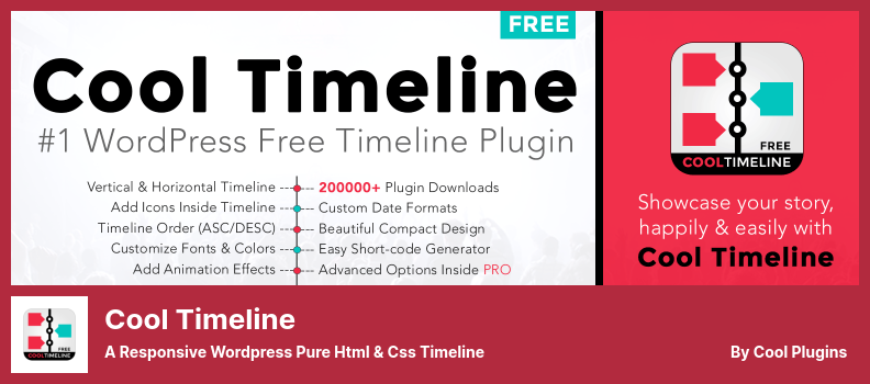 Cooles Timeline-Plugin - Eine reaktionsschnelle WordPress-reine Html- und CSS-Timeline