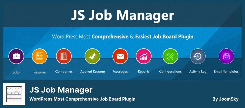 Plugin JS Job Manager - Plugin de site d'emploi WordPress le plus complet