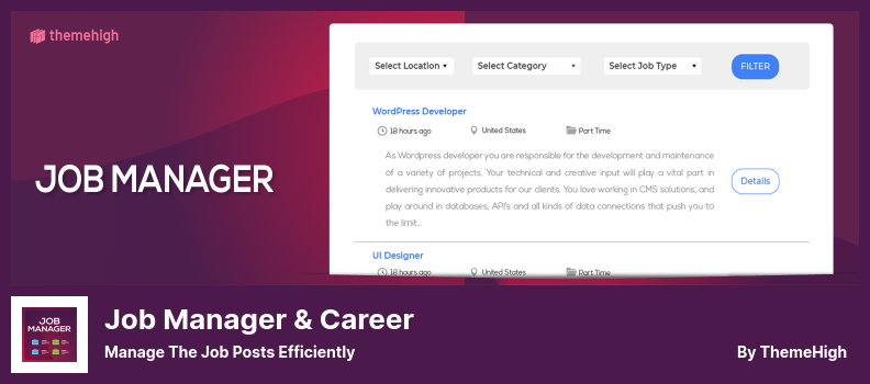 Job Manager & Career Plugin - Gérez efficacement les offres d'emploi