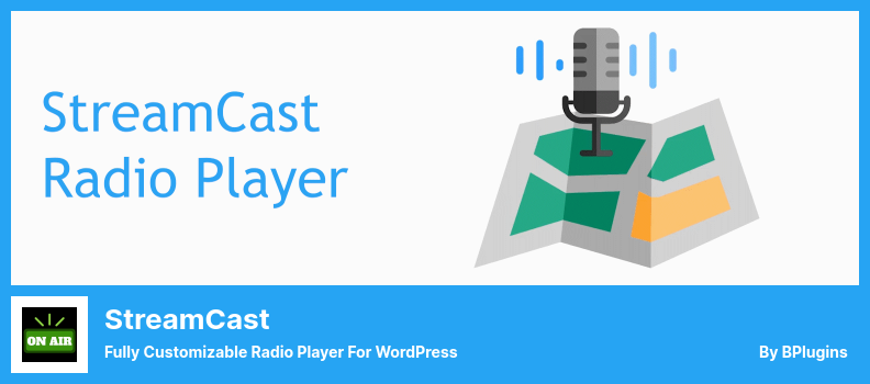 StreamCast Plugin - Player radio complet personalizabil pentru WordPress