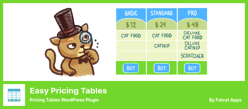 EasyPricingTablesプラグイン-PricingTablesWordPressプラグイン