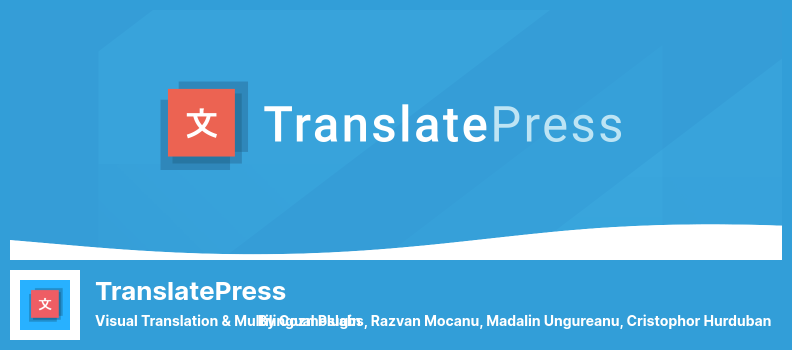 Plugin TranslatePress - Traduction visuelle et plugin multilingue