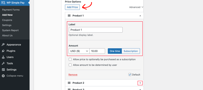 Add Your Products and Services to the Payment Form