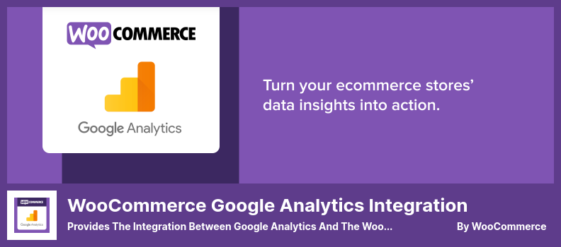 Plugin d'intégration WooCommerce Google Analytics - Fournit l'intégration entre Google Analytics et le plugin WooCommerce