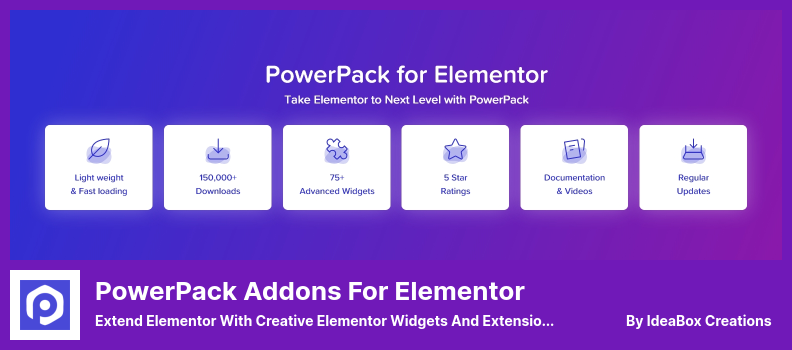 PowerPack Addons for Elementor Plugin - Étendre Elementor avec les widgets et extensions Creative Elementor