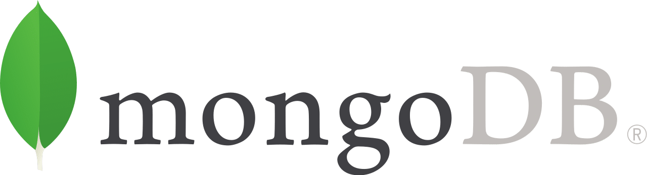 Le logo MongoDB, montrant le texte à côté d'une feuille verte droite.