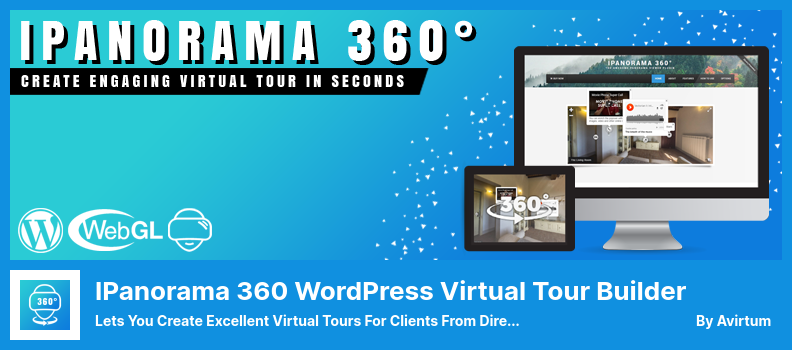 iPanorama 360 WordPress Virtual Tour Builder 플러그인 - WordPress 내부에서 클라이언트를 위한 뛰어난 가상 투어를 만들 수 있습니다.