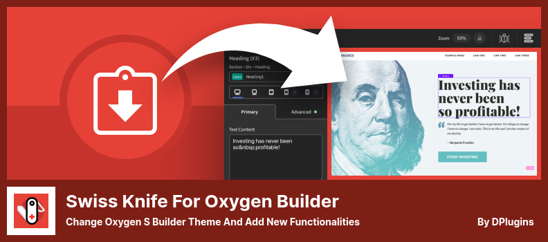 Couteau suisse pour le plug-in Oxygen Builder - Modifier le thème Oxygen S Builder et ajouter de nouvelles fonctionnalités