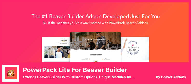 Plugin PowerPack Lite pour Beaver Builder - Étend Beaver Builder avec des options personnalisées, des modules et des modèles uniques