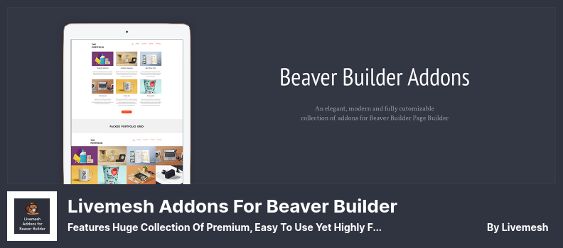 Livemesh Addons for Beaver Builder Plugin - Comprend une énorme collection d'extensions premium, faciles à utiliser mais très fonctionnelles