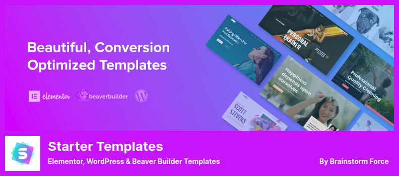 Plugin de modèles de démarrage - Modèles Elementor, WordPress et Beaver Builder