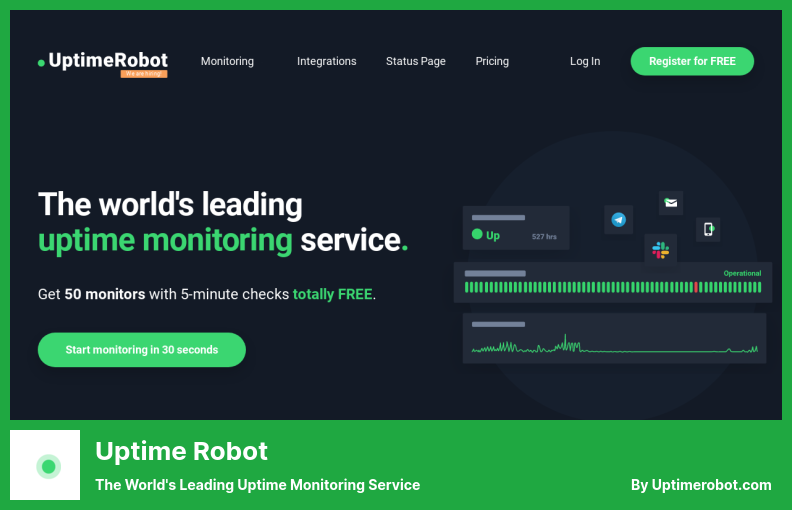 Uptime Robot Plugin - 세계 최고의 가동 시간 모니터링 서비스