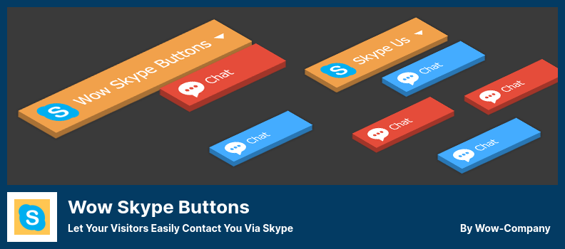 Wow Skype Buttons 플러그인 - 방문자가 Skype를 통해 쉽게 연락할 수 있도록 합니다.