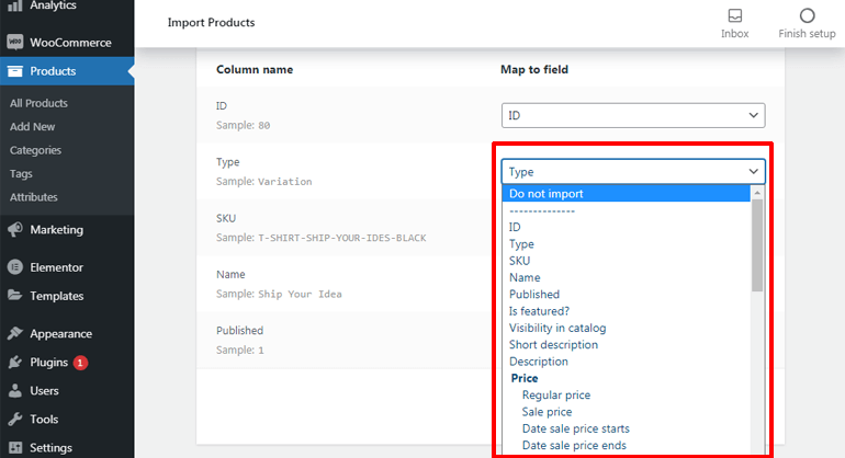 제품 필드 선택 WooCommerce를 사용하여 전자 상거래 웹 사이트를 만드는 방법