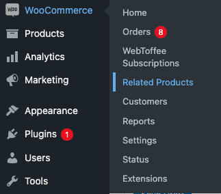 WooCommerce 中相关产品插件的设置页面