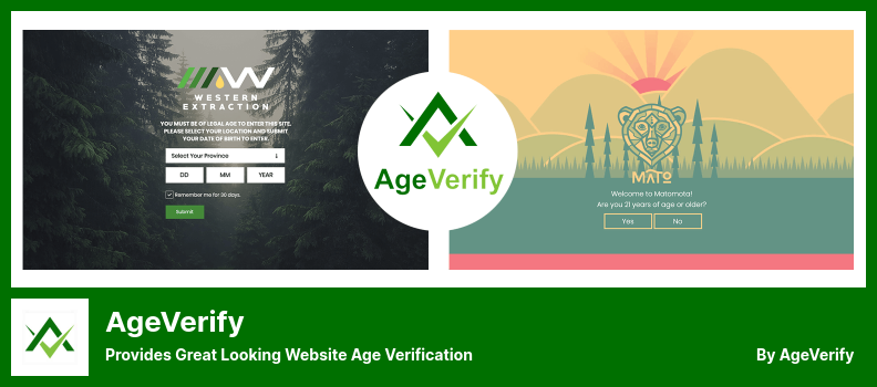 AgeVerify 플러그인 - 멋진 웹사이트 연령 확인 제공