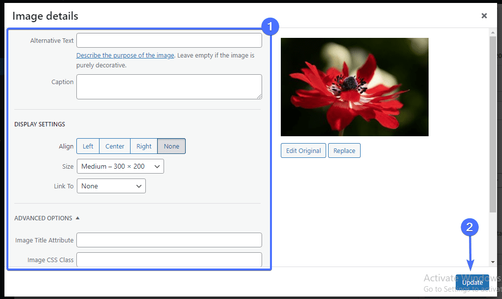 이미지 속성 추가 - WordPress 홈페이지 변경