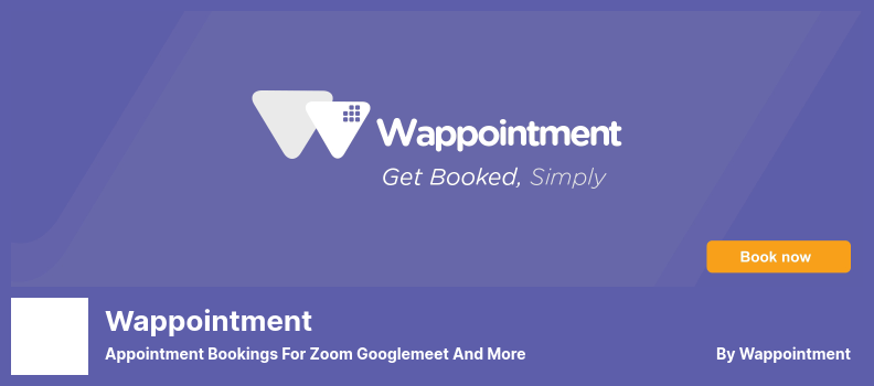 Wappointment 플러그인 - Zoom Googlemeet 등을 위한 약속 예약