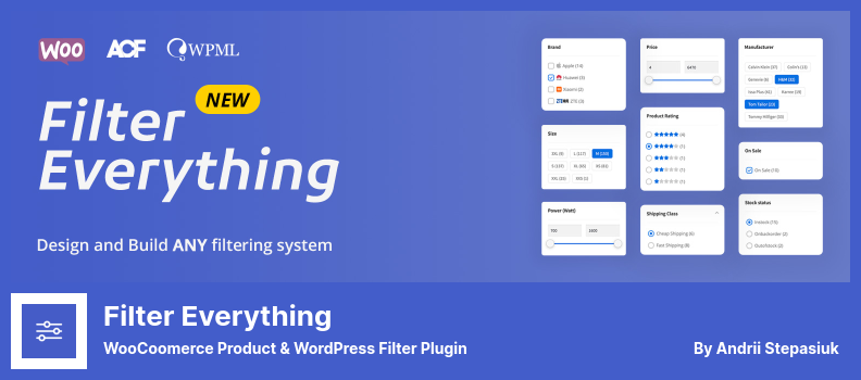 Filter Everything 플러그인 - WooCoomerce 제품 및 WordPress 필터 플러그인