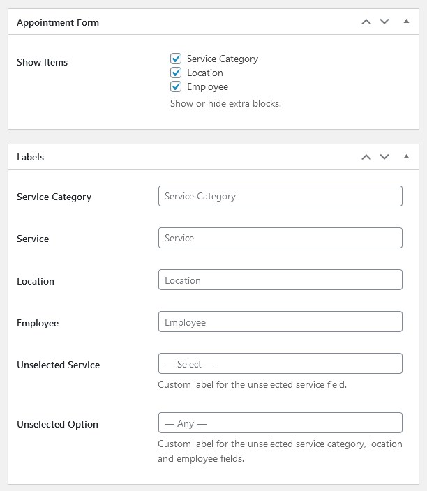 configuración de código abreviado