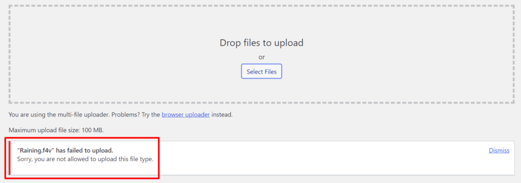 죄송합니다. 이 파일 형식을 업로드할 수 없습니다. - WordPress 오류