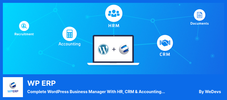 WP ERP 插件 - 為小型企業提供人力資源、CRM 和會計系統的完整 WordPress 業務經理