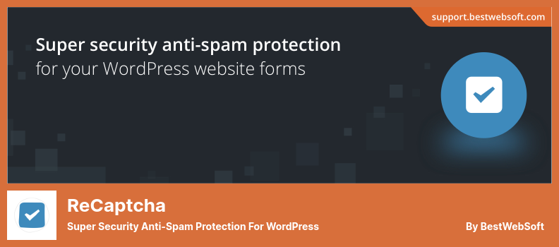 Plugin reCaptcha - Perlindungan Anti-Spam Super Keamanan Untuk WordPress