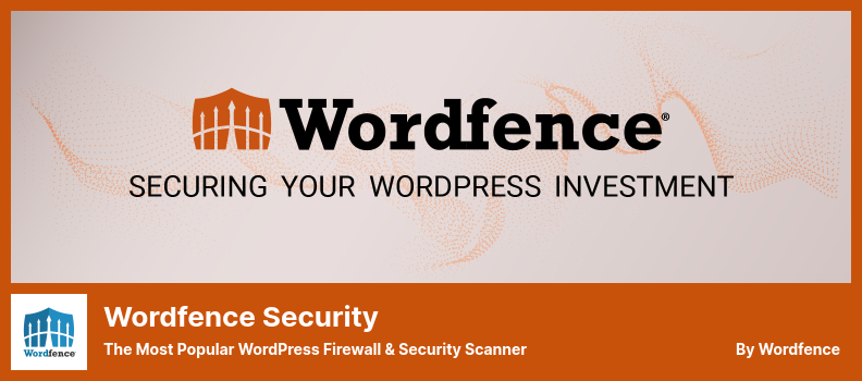 Wordfence 보안 플러그인 - 가장 인기 있는 WordPress 방화벽 및 보안 스캐너