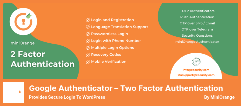 Google Authenticator – Plugin de autentificare în doi factori – Oferă conectare securizată la WordPress