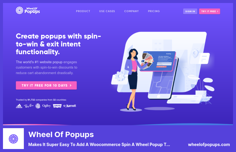 Wheel of Popups Plugin - 让 Woocommerce Spin A Wheel Popup 添加到您的电子商务商店变得超级容易