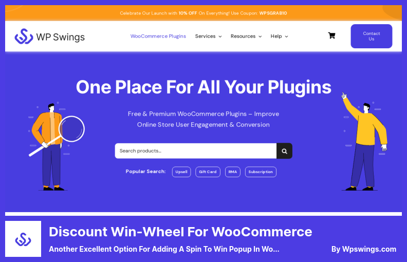 Win-Wheel خصم على البرنامج المساعد WooCommerce - خيار ممتاز آخر لإضافة Spin للفوز بقائمة منبثقة في WooCommerce